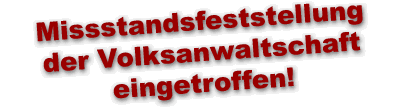 Neu: Volksanwaltschaft Pr&uuml;fbericht eingetriffen!