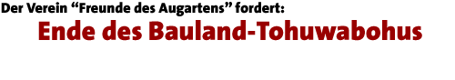 Ende des Bauland-Tohuwabohus.